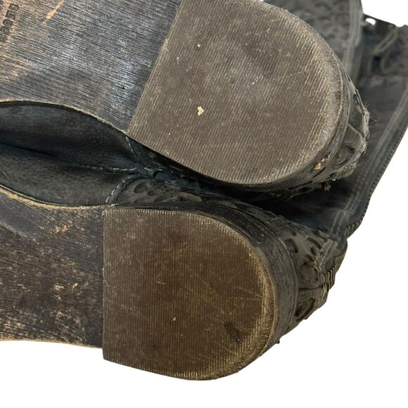 Corral Indie Spirit Black Leather Boots 7.5 Exclusively For Buckle Boho Western - Picture 9 of 12